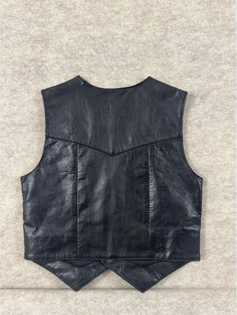 Children's Saguaro West Black Leather Vest Size Small